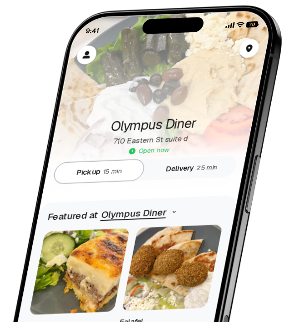 Olympus Diner app preview