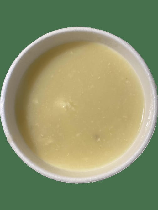 Bowl of Soup with Crackers.